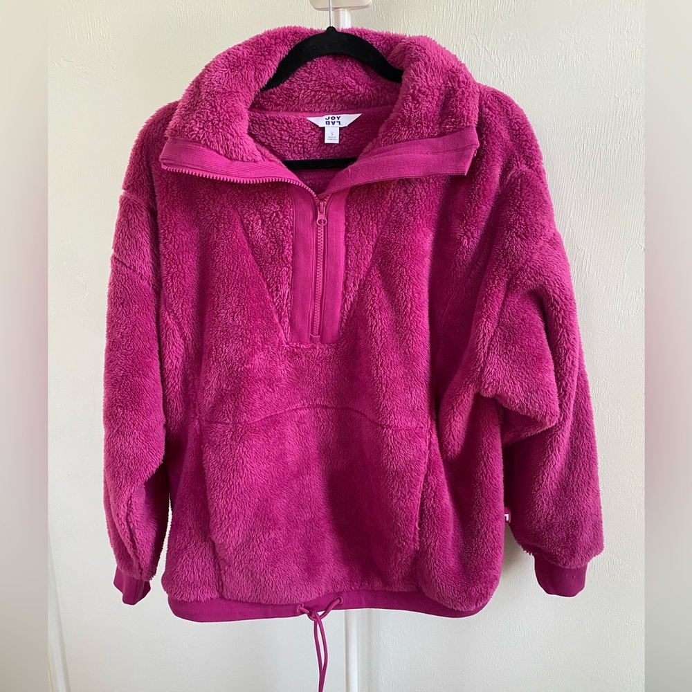 Magenta Sherpa pullover